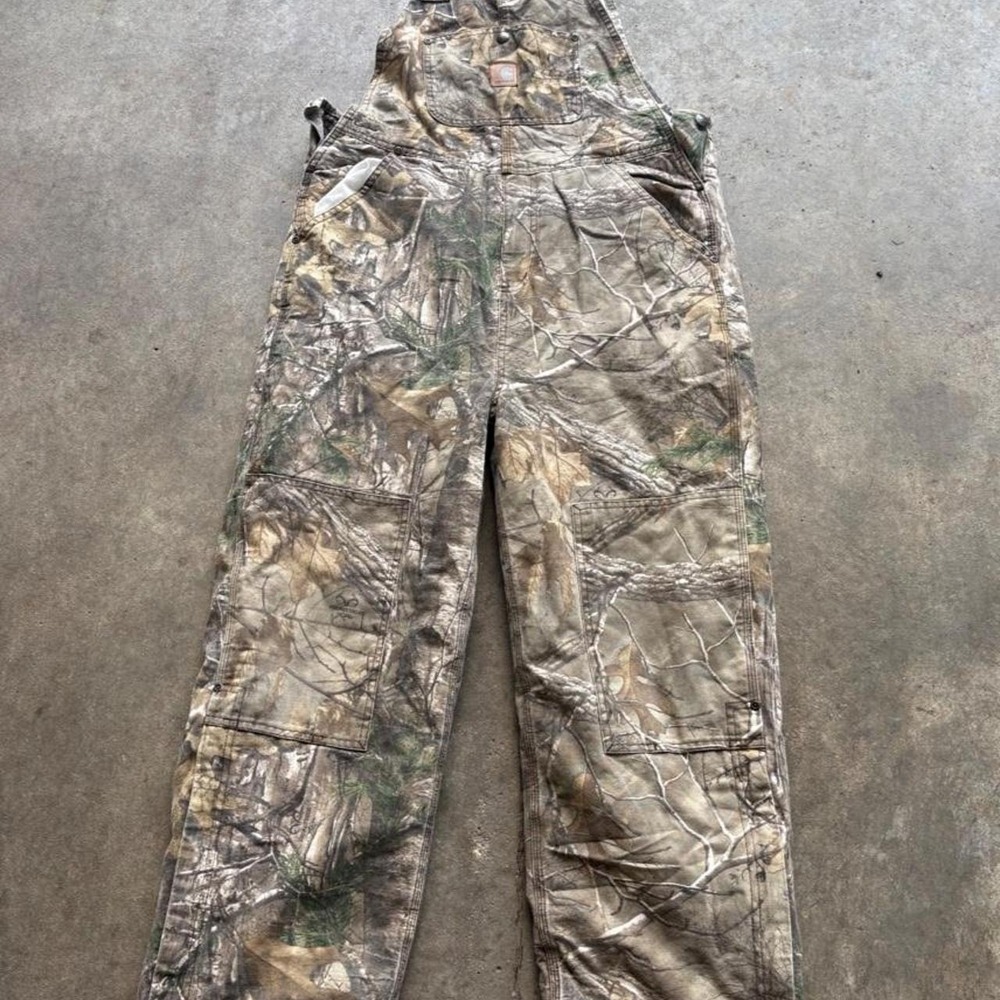 Vintage Y2K Carhartt Camo Overalls